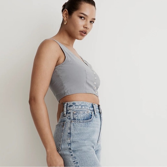 Madewell Softdrape Gwen Crop Vest Top still dawn - Picture 2 of 6